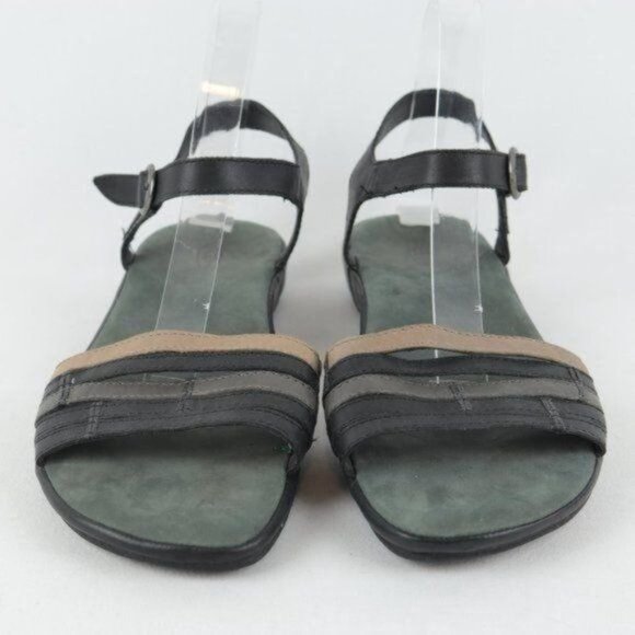 Keen Emerald City Women' Size 11 Black Leather Quarter Strap Flat Sandals - Picture 2 of 10